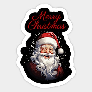 Merry Christmas Happy Santa Sticker